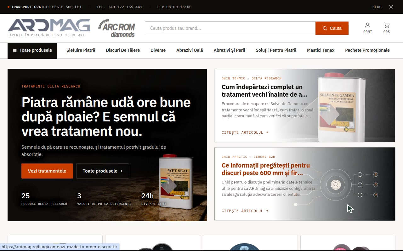 ARDmag: magazin online cu produse pentru prelucrarea pietrei
